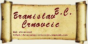 Branislav Crnovčić vizit kartica